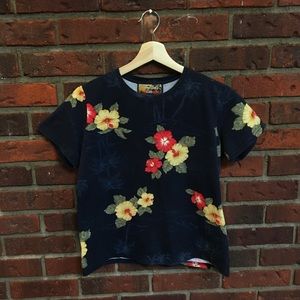 Tropical Vintage Crop Top (fits small)
